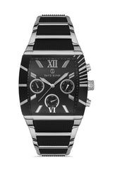 DAVID GUNER Siyah Kadranlı Gümüş Siyah Kaplamalı Erkek Kol Saati - DG-8258GA-J2