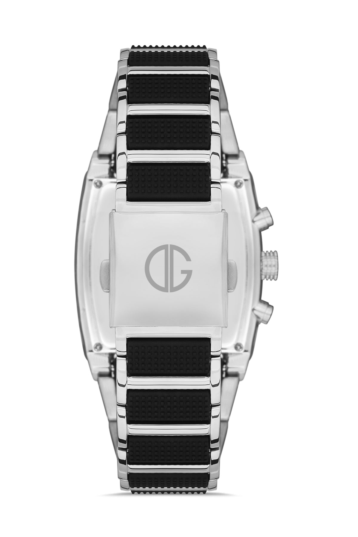 David Guner Black Dial Silver Black Coated Men's Watch