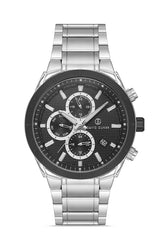 DAVID GUNER Siyah Kadranlı Gümüş Siyah Kaplamalı Erkek Kol Saati - DG-8645GA-J2