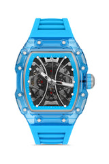 DAVID GUNER Siyah Kadranlı Otomatik Mavi Polikarbon Kordon Erkek Kol Saati - DG-8628GD-H2