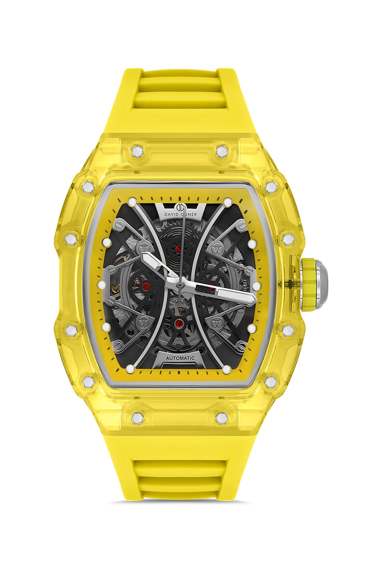 DAVID GUNER Siyah Kadranlı Otomatik Polikarbon Kordon Erkek Kol Saati - DG-8628GD-ZR2