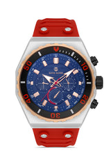 DAVID GUNER Siyah Kadranlı Rose Beyaz Kaplamalı Erkek Kol Saati - DG-8665GD-E3