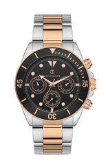 DAVID GUNER Siyah Kadranlı Rose - Beyaz Kaplamalı Erkek Kol Saati - DG-8252GA-E2