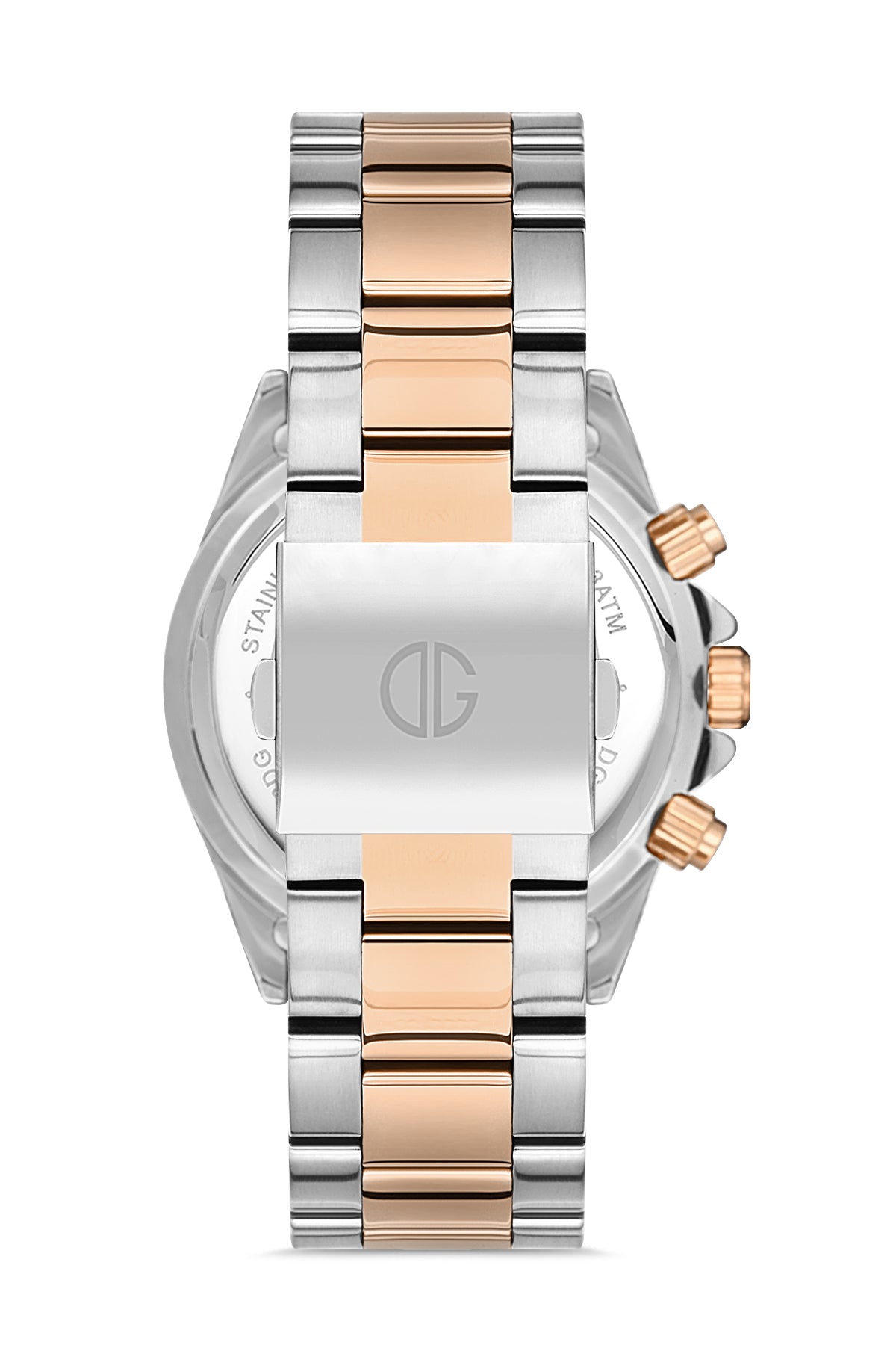 DAVID GUNER Siyah Kadranlı Rose - Beyaz Kaplamalı Erkek Kol Saati - DG-8252GA-E2