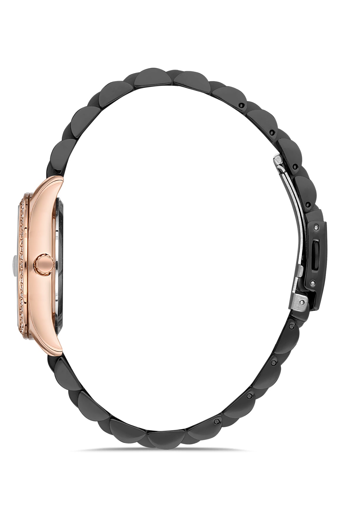 DAVID GUNER Siyah Kadranlı Rose Siyah Kaplamalı Kadın Kol Saati - DG-8193LA-R2