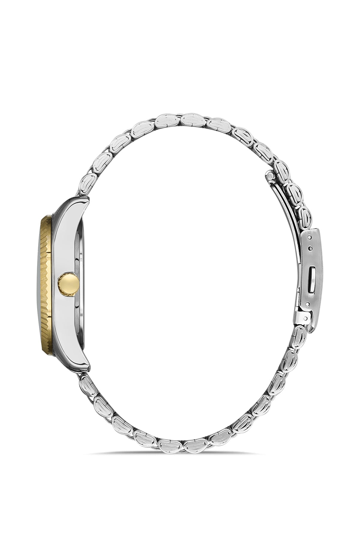 DAVID GUNER Siyah Kadranlı Sarı Beyaz Kaplamalı Kadın Kol Saati - DG-8314LA-D2