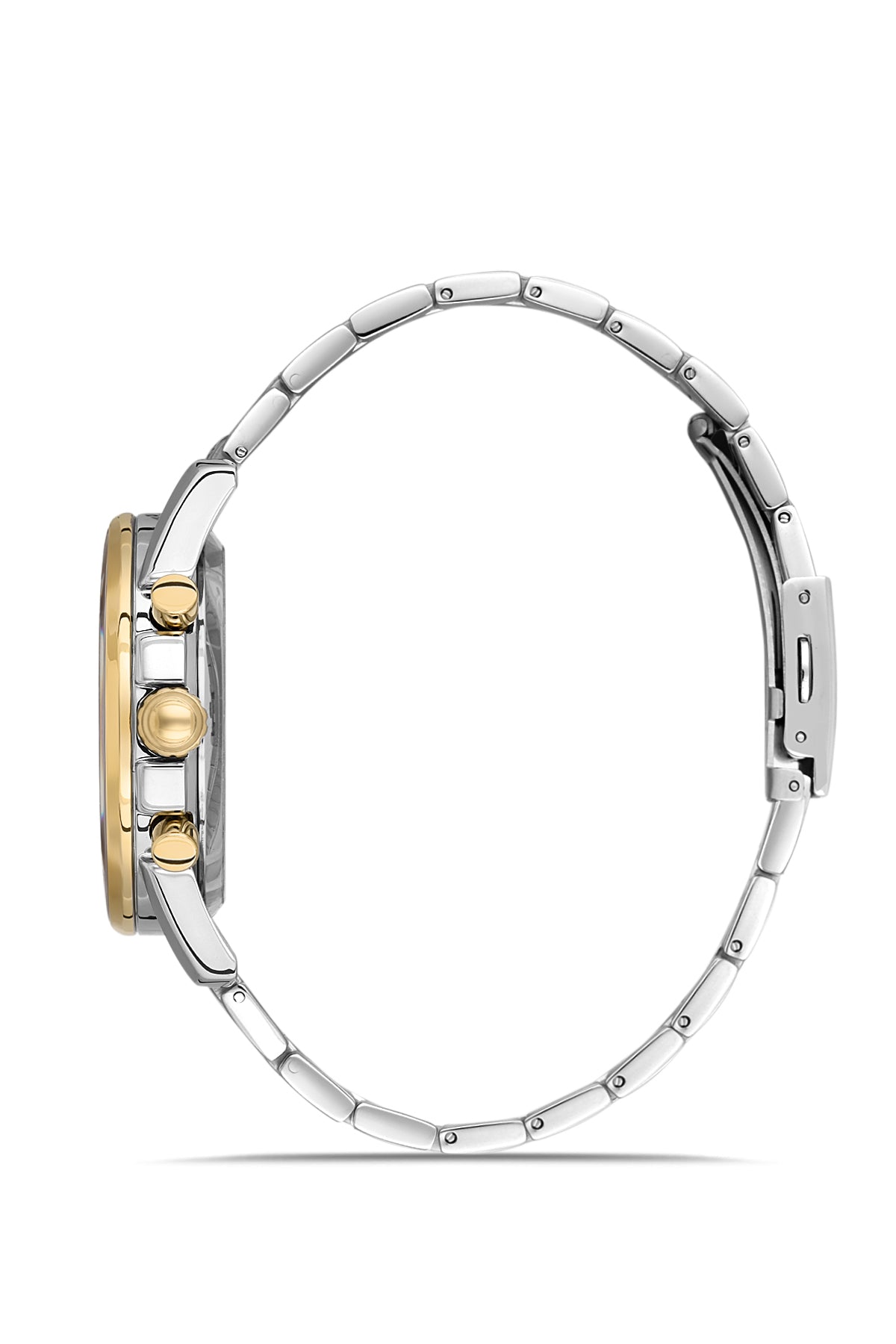 DAVID GUNER Siyah Kadranlı Sarı Gümüş Kaplamalı Multifonksiyonlu Erkek Kol Saati - DG-8670GA-D2