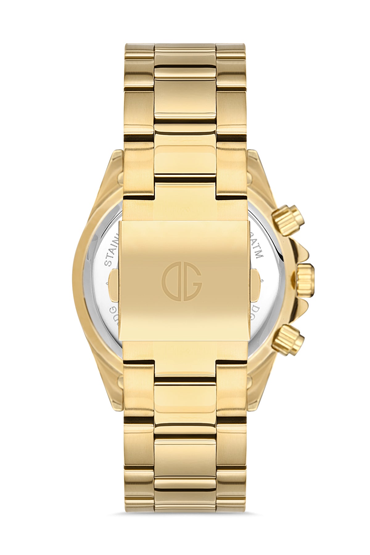 DAVID GUNER Siyah Kadranlı Sarı Kaplamalı Erkek Kol Saati - DG-8252GA-B2