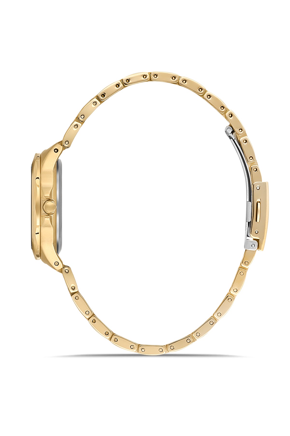 DAVID GUNER Women's Watch with Black Dial and Yellow Coated Calendar