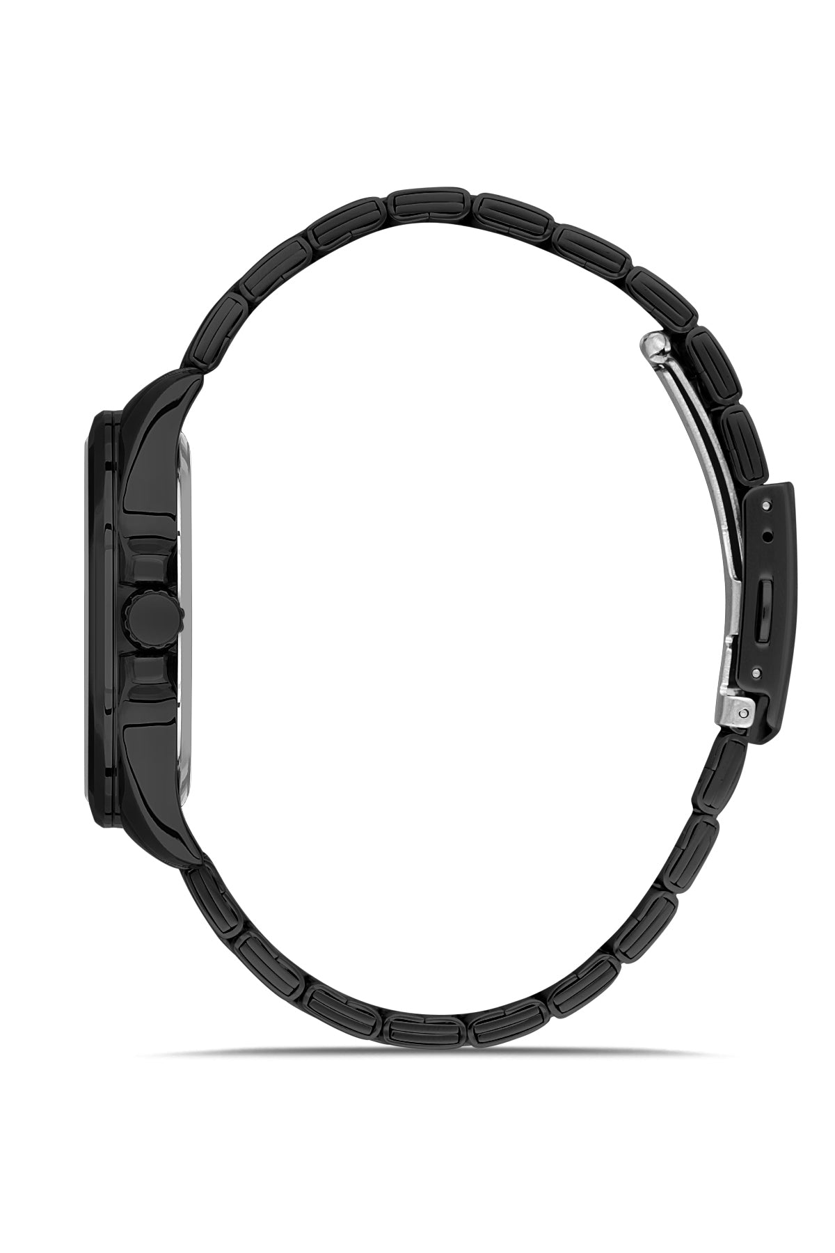DAVID GUNER Men's Watch with Black Dial and Black Coating Calendar