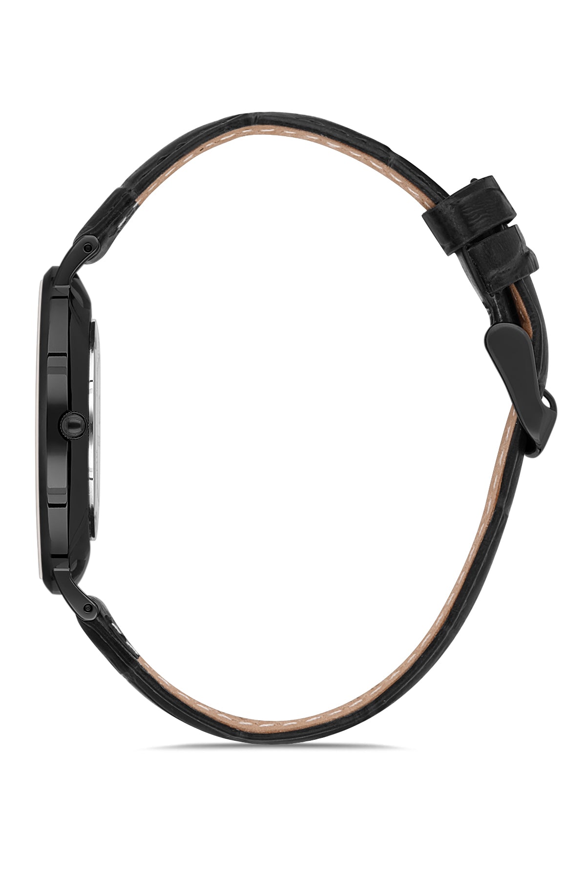 DAVID GUNER Siyah Kadranlı Siyah Kaplamalı Erkek Deri Kol Saati - DG-8074GB-G2