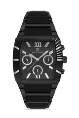 David Guner Black Dial Black Coated Men's Watch
