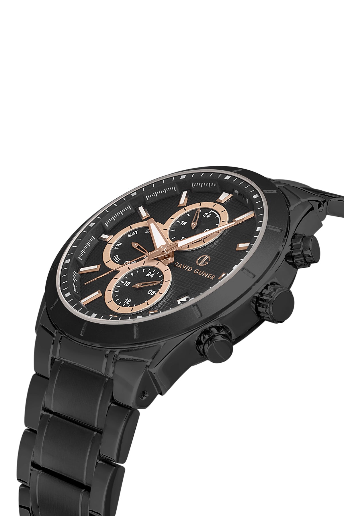 DAVID GUNER Siyah Kadranlı Siyah Kaplamalı Erkek Kol Saati - DG-8645GA-G2