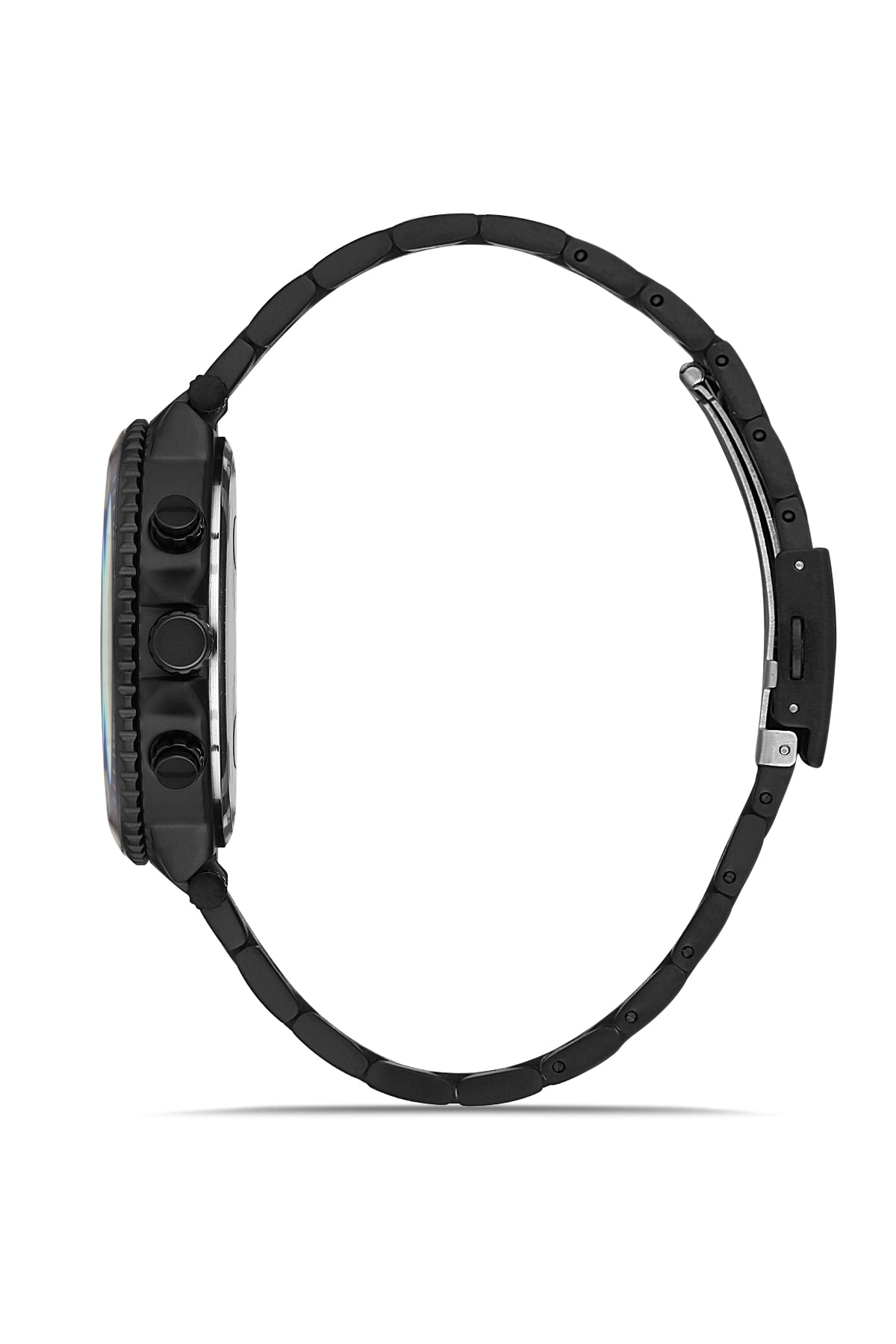 DAVID GUNER Siyah Kadranlı Siyah Kaplamalı Multifonksiyonlu Erkek Kol Saati - DG-8424GA-G2