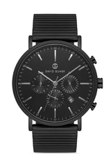 DAVID GUNER Siyah Kadranlı Siyah Kaplamalı Multifonksiyonlu Erkek Kol Saati - DG-8068GA-G2E