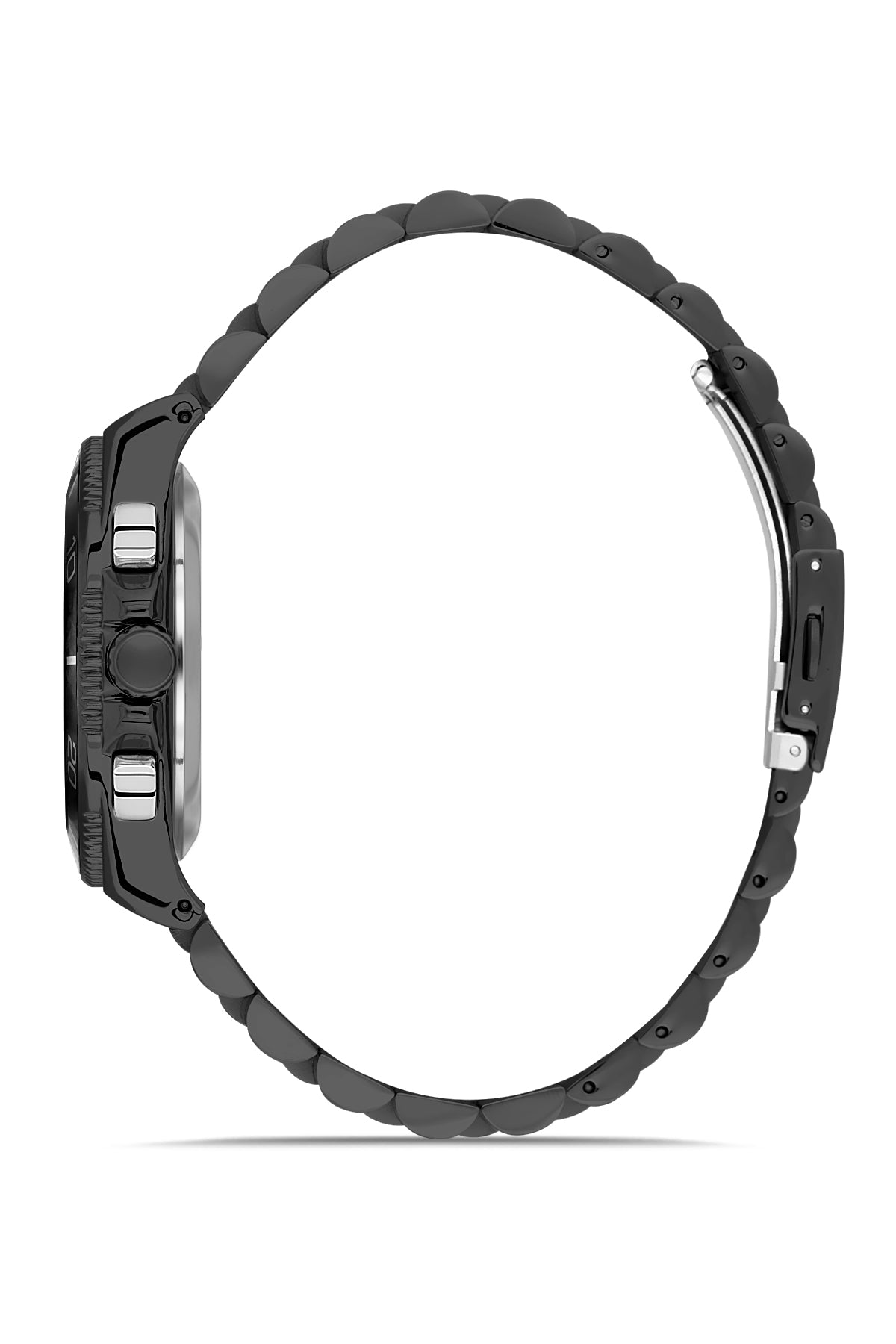 DAVID GUNER Siyah Kadranlı Siyah Kaplamalı Multifonksiyonlu Erkek Kol Saati - DG-8654GA-G2