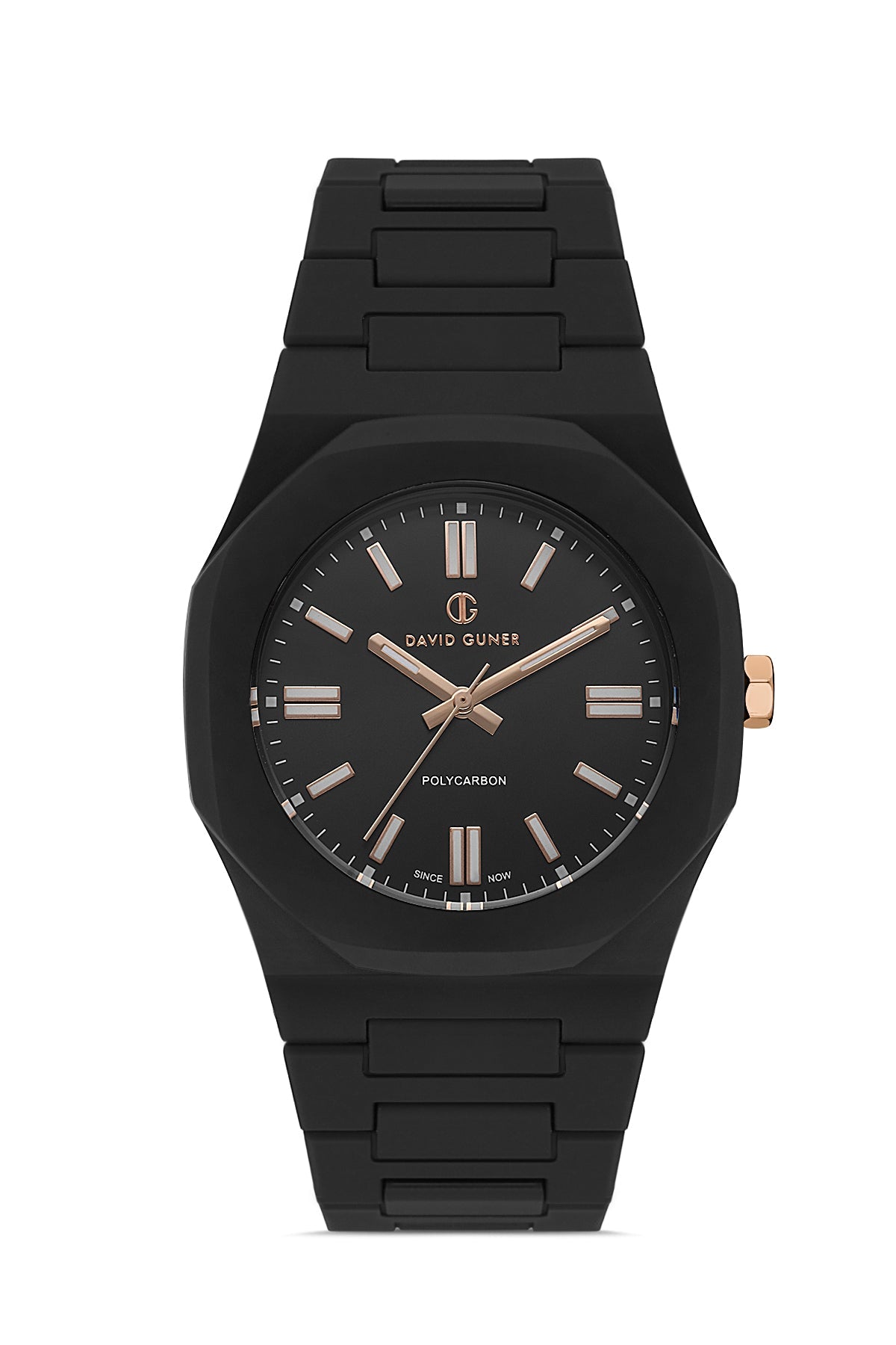 DAVID GUNER Siyah Kadranlı Siyah Kaplamalı Polikarbon Erkek Kol Saati - DG-8660GD-G2