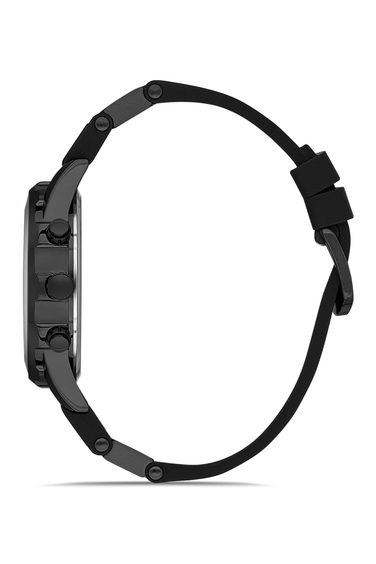 DAVID GUNER Siyah Kadranlı Siyah Silikon Kayışlı Erkek Kol Saati - DG-8456GD-G2