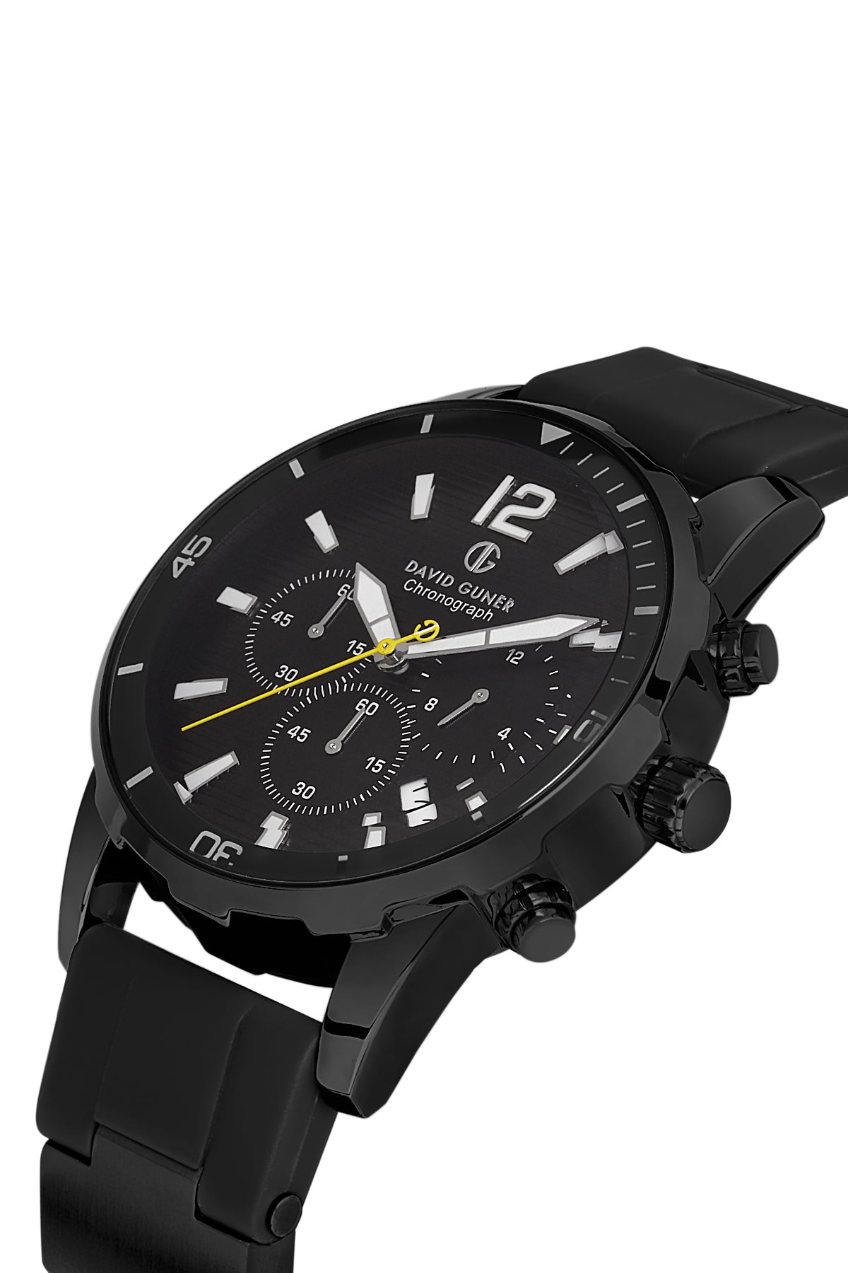 DAVID GUNER Siyah Kadranlı Siyah Silikon Kayışlı Erkek Kol Saati - DG-8456GD-G2