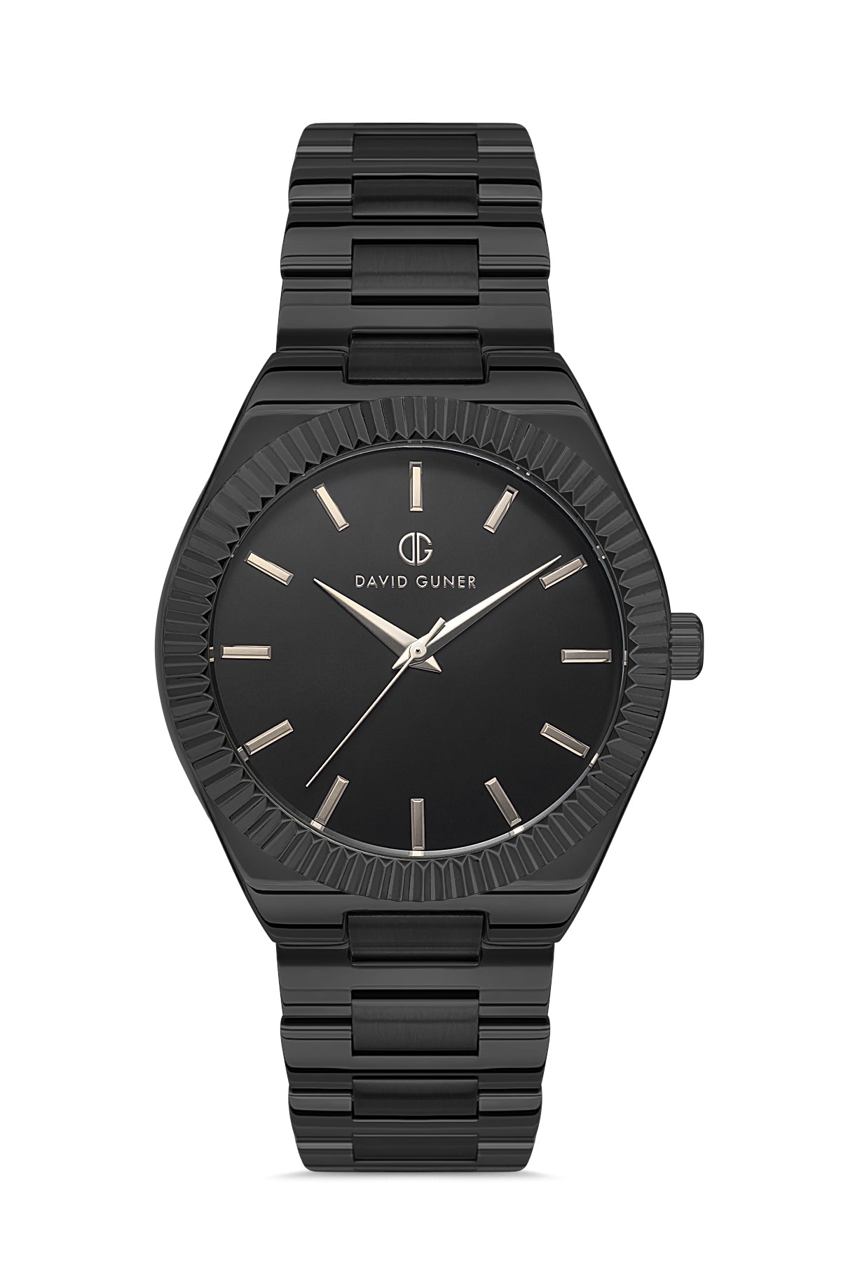 DAVID GUNER Black Coated Men's Watch