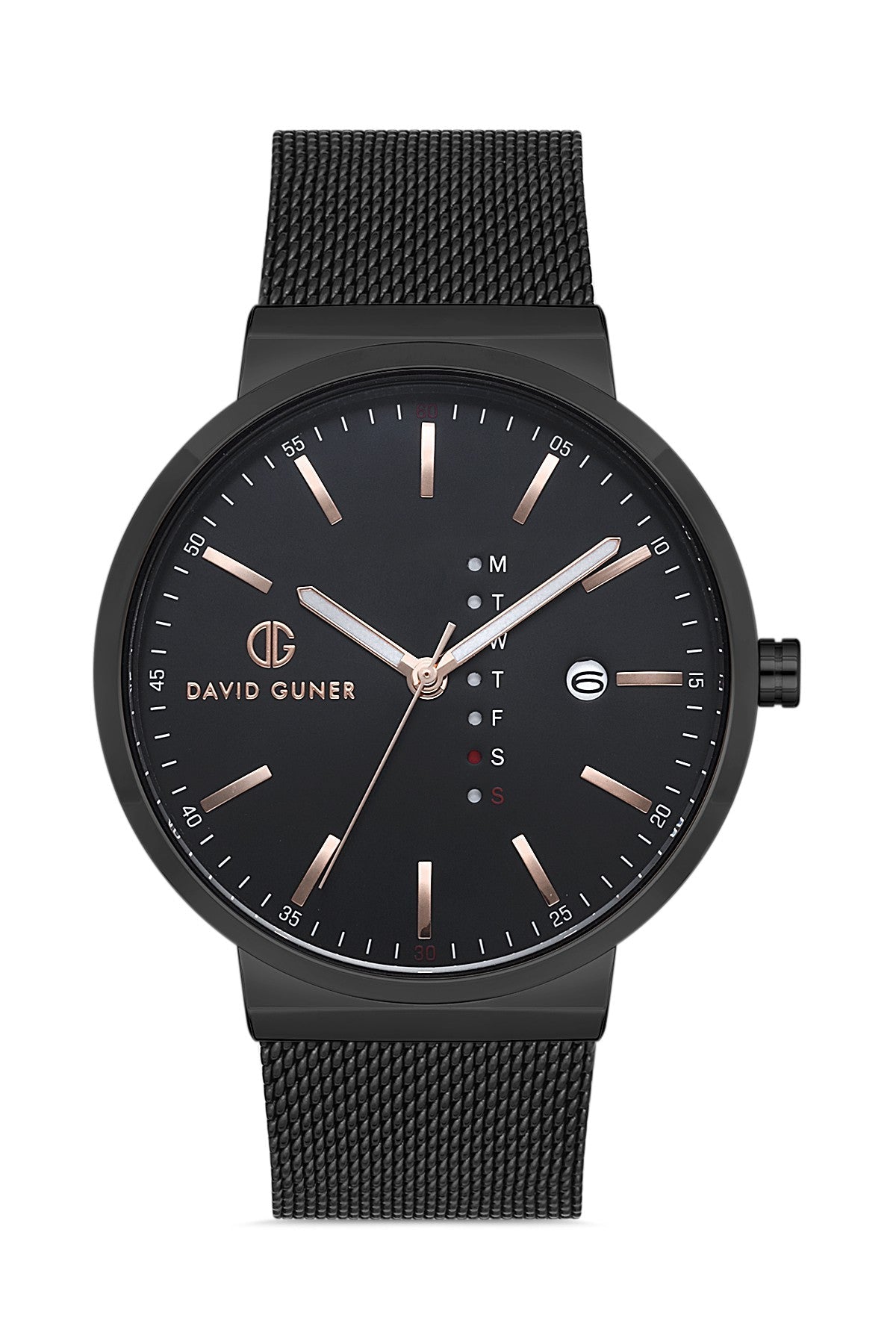 DAVID GUNER SİYAH KAPLAMALI SİYAH KADRANLI ERKEK KOL SAATİ - DG-8240GC-G2