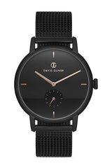 DAVID GUNER SİYAH KAPLAMALI SİYAH KADRANLI ERKEK KOL SAATİ - DG-8269GC-G2E
