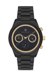 DAVID GUNER Siyah Kaplamalı Siyah Kadranlı Erkek Kol Saati - DG-8325GA-G2