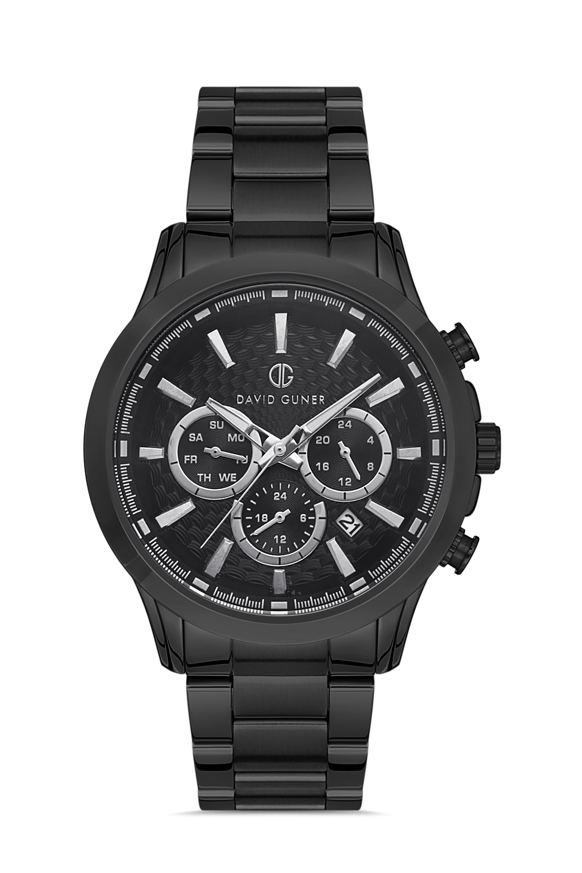 DAVID GUNER SİYAH KAPLAMALI SİYAH KADRANLI ERKEK KOL SAATİ DG-8226GA-G2