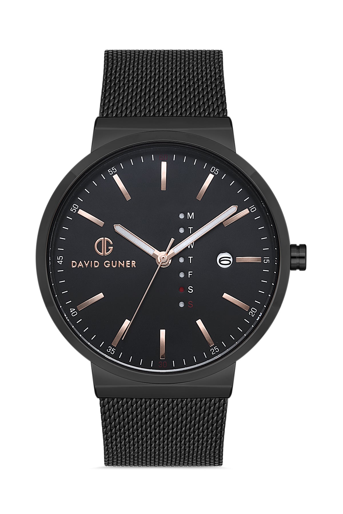 DAVID GUNER SİYAH KAPLAMALI SİYAH KADRANLI ERKEK KOL SAATİ - DG-8240GC-G2