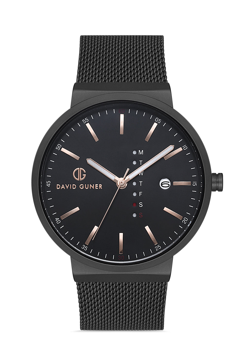 DAVID GUNER Erkek Kol Saati Siyah Kadran Siyah Kasa DG-8240GC-G2E