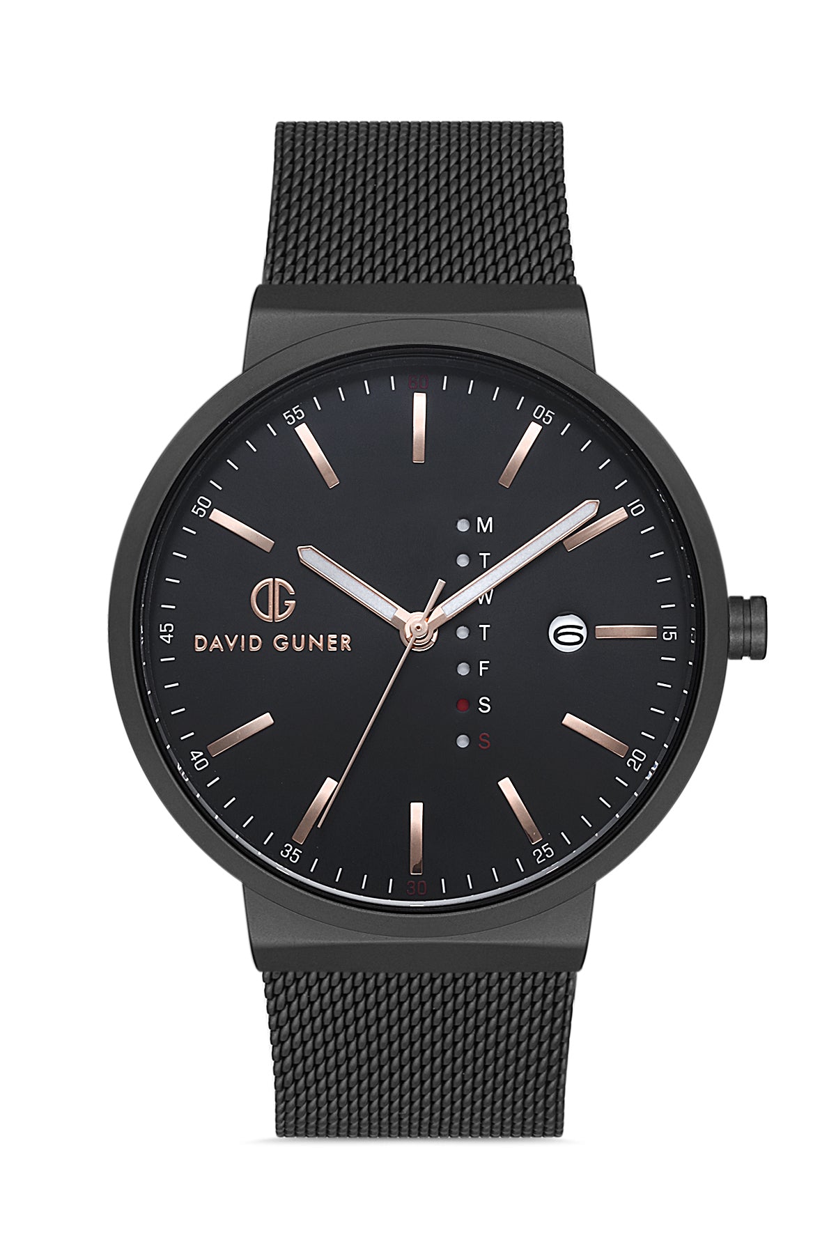 DAVID GUNER SİYAH KAPLAMALI SİYAH KADRANLI ERKEK KOL SAATİ - DG-8240GC-G2E