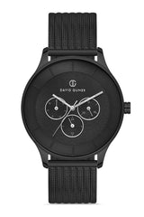 DAVID GUNER SİYAH KAPLAMALI SİYAH KADRANLI ERKEK KOL SAATİ - DG-8246GC-G2