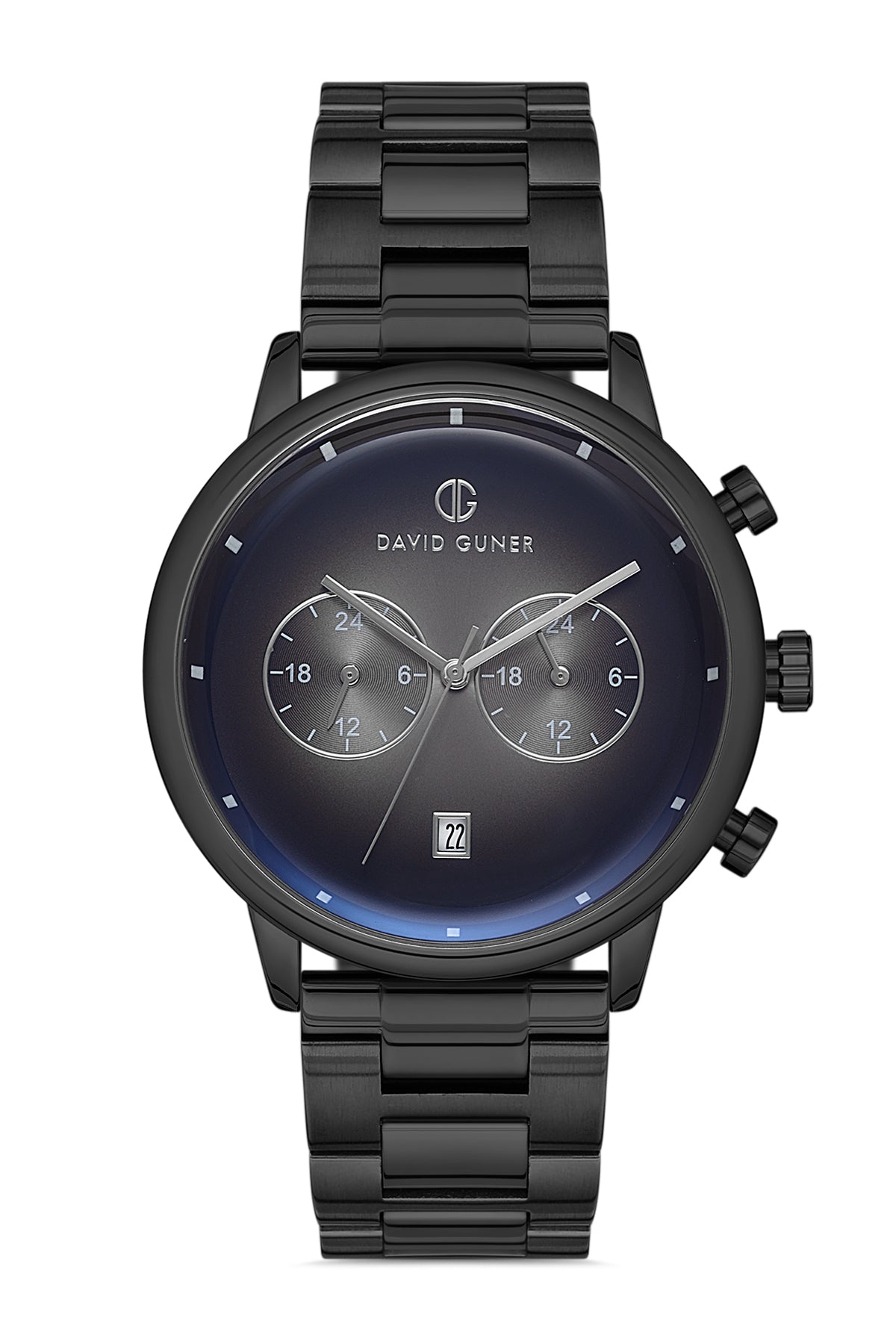 DAVID GUNER SİYAH KAPLAMALI SİYAH KADRANLI ERKEK KOL SAATİ - DG-8250GA-G2
