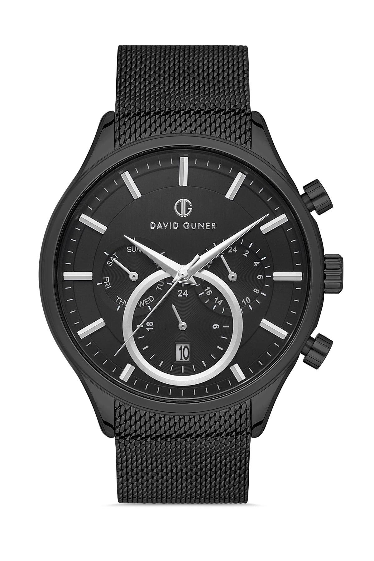 DAVID GUNER SİYAH KAPLAMALI SİYAH KADRANLI ERKEK KOL SAATİ - DG-8257GC-G2