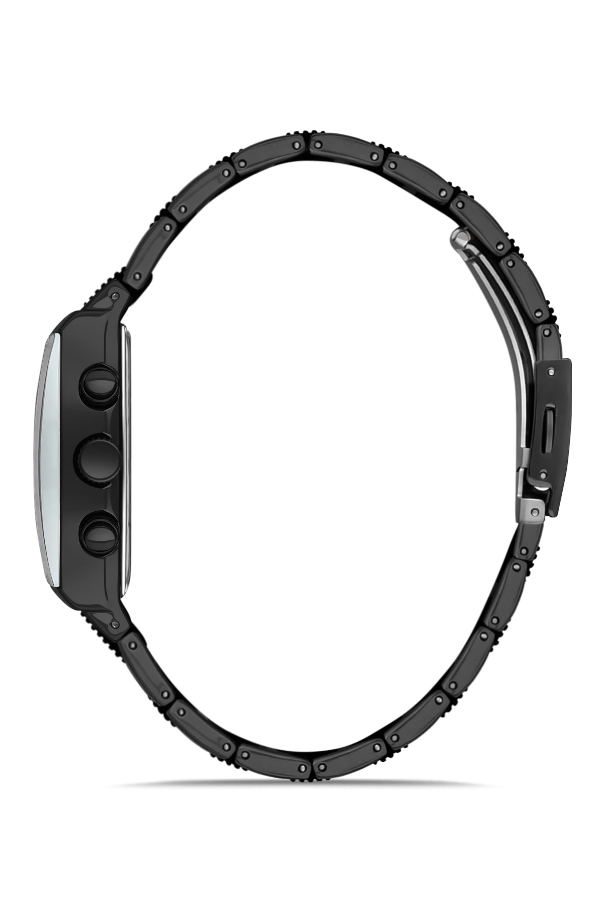 David Guner Black Dial Black Coated Men's Watch