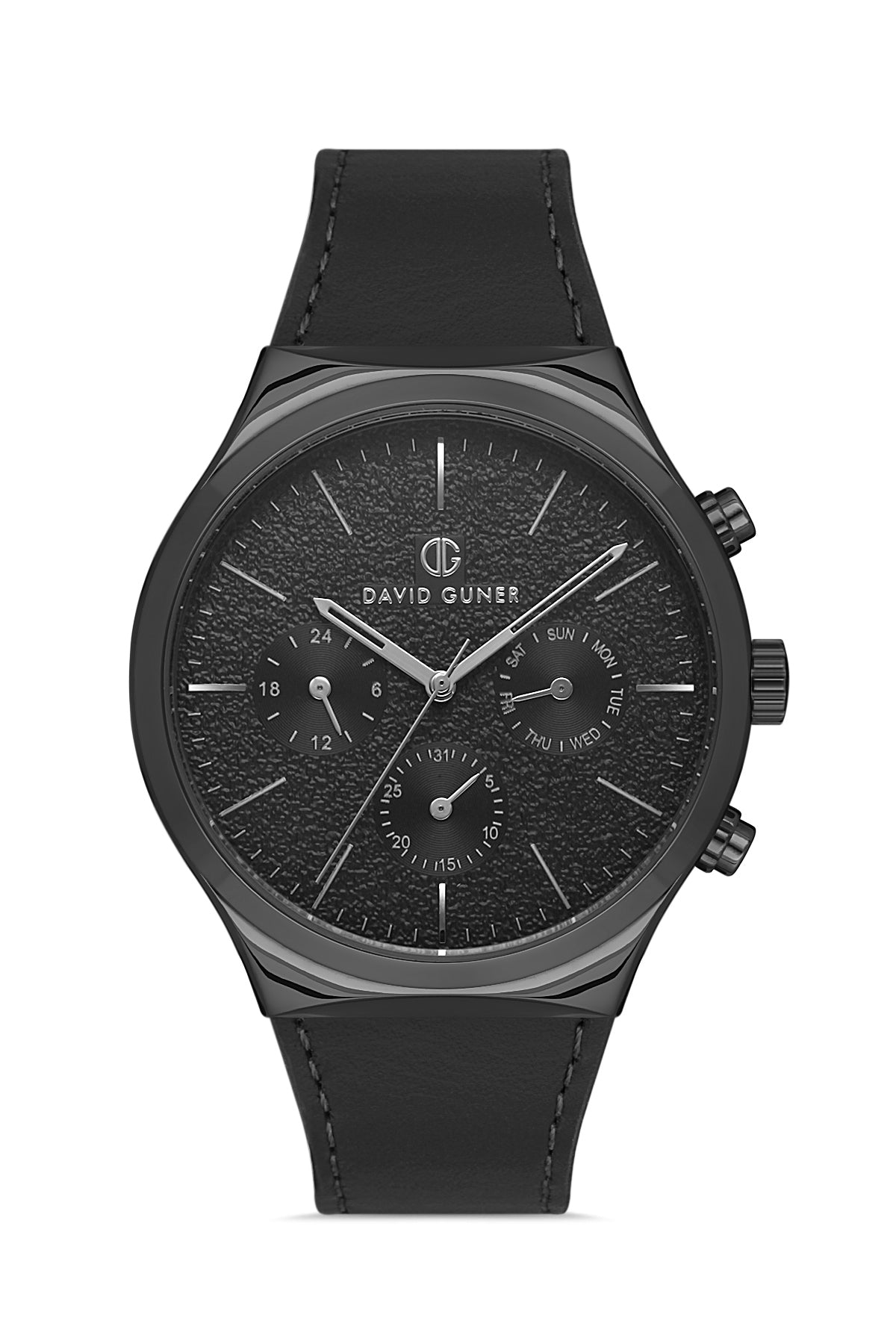 DAVID GUNER SİYAH KAPLAMALI SİYAH KADRANLI ERKEK KOL SAATİ DG-8265GB-G2