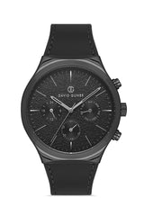 DAVID GUNER SİYAH KAPLAMALI SİYAH KADRANLI ERKEK KOL SAATİ DG-8265GB-G2