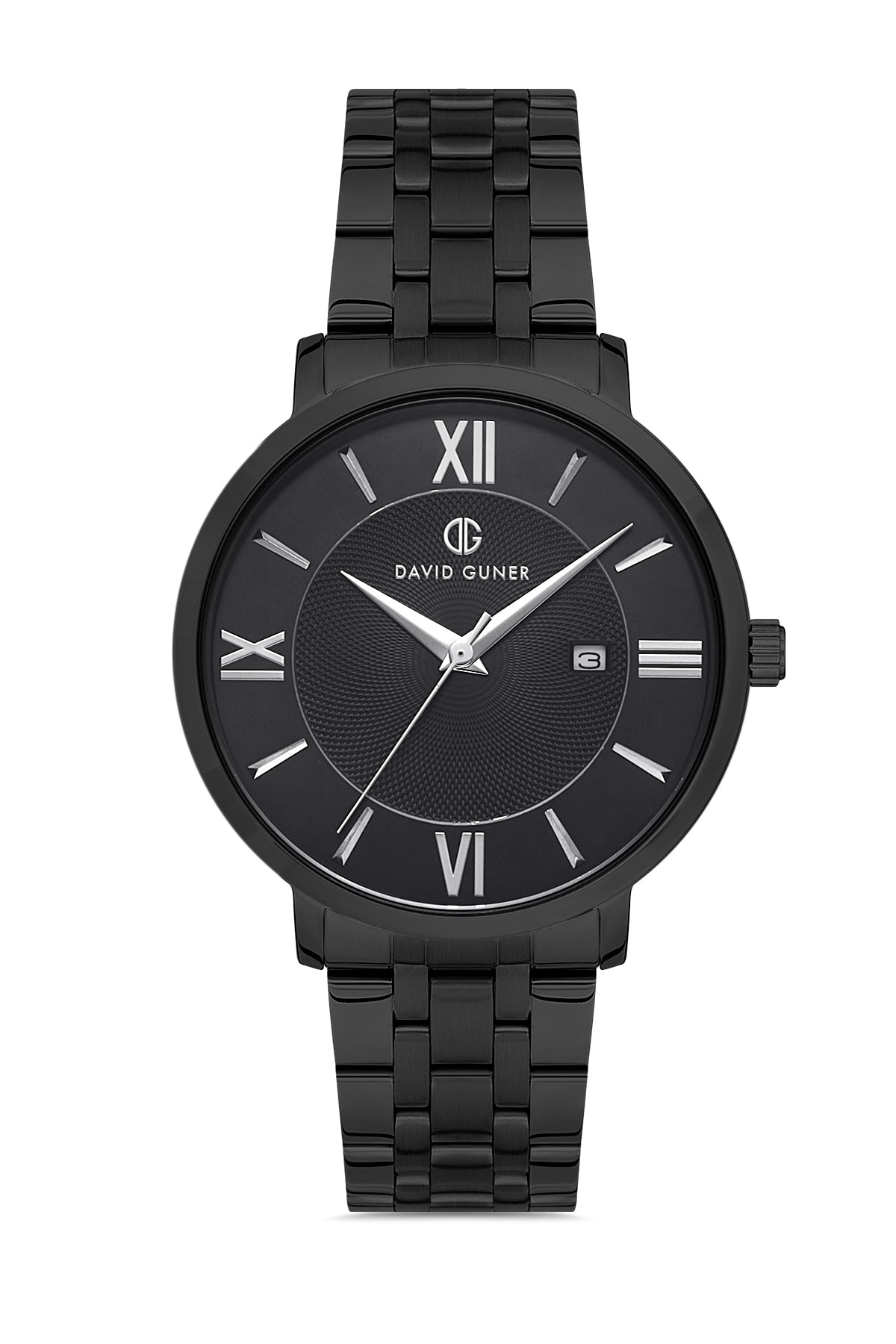DAVID GUNER SİYAH KAPLAMALI SİYAH KADRANLI ERKEK KOL SAATİ - DG-8277GA-G2