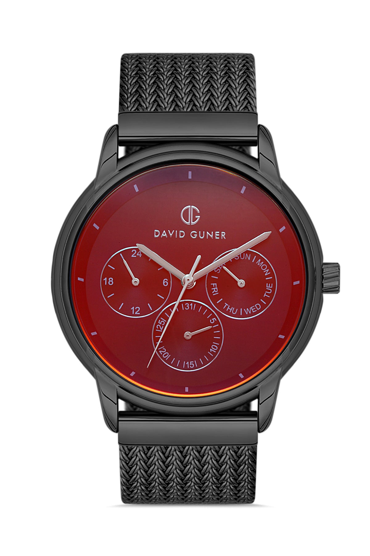 DAVID GUNER SİYAH KAPLAMALI SİYAH KADRANLI ERKEK KOL SAATİ - DG-8294GC-G2E