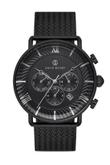 DAVID GUNER SİYAH KAPLAMALI SİYAH KADRANLI ERKEK KOL SAATİ DG-8297GC-G2