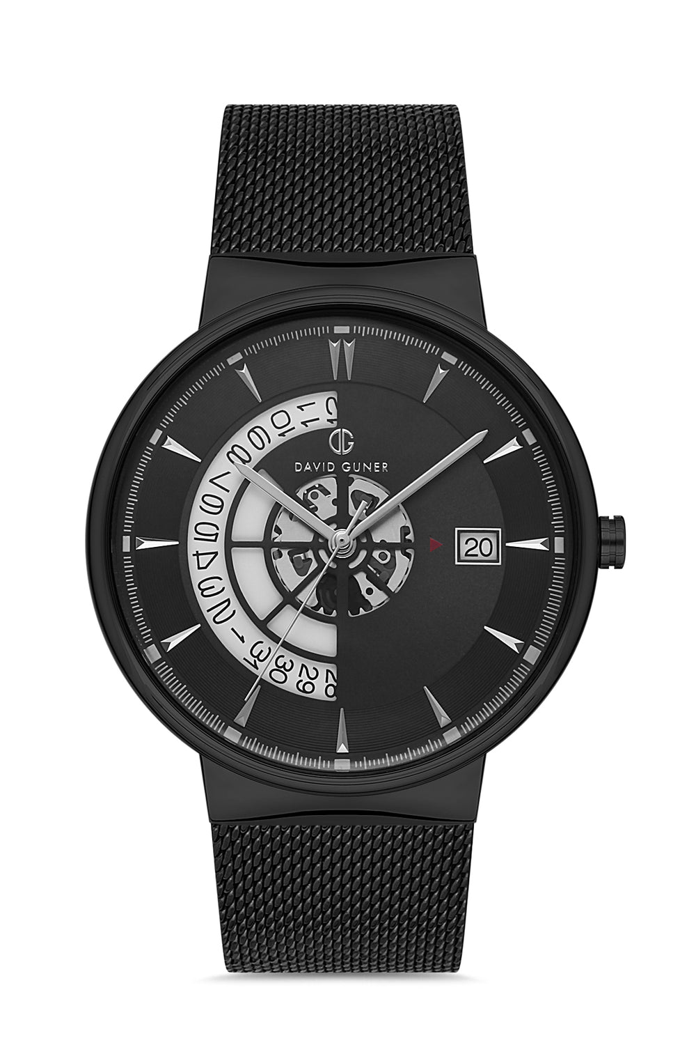DAVID GUNER Erkek Kol Saati Siyah Kadran Siyah Kasa DG-8309GC-G2