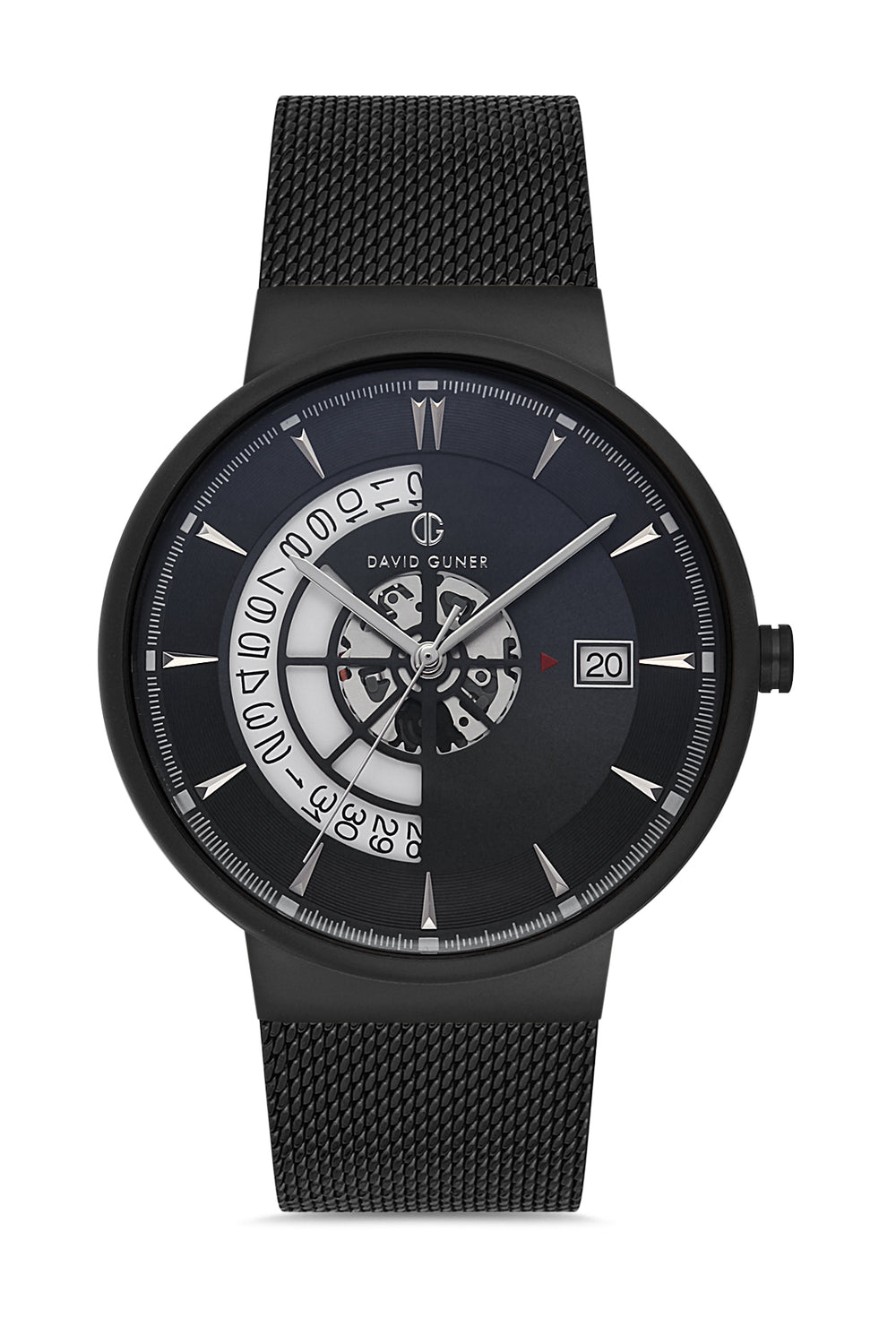 DAVID GUNER Erkek Kol Saati Siyah Kadran Siyah Kasa DG-8309GC-G2E