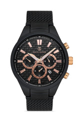 DAVID GUNER SİYAH KAPLAMALI SİYAH KADRANLI ERKEK KOL SAATİ - DG-8343GC-G2