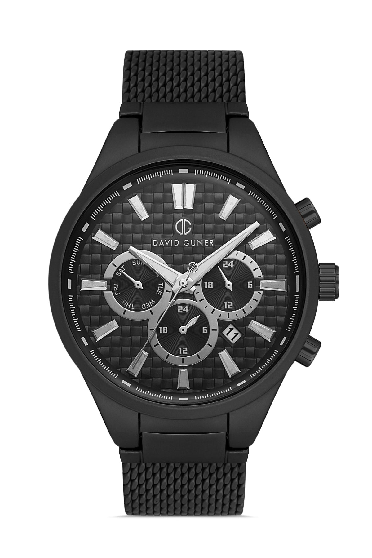 DAVID GUNER SİYAH KAPLAMALI SİYAH KADRANLI ERKEK KOL SAATİ - DG-8343GC-G2G