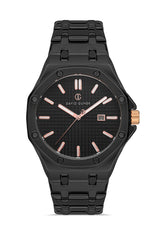 DAVID GUNER SİYAH KAPLAMALI SİYAH KADRANLI ERKEK KOL SAATİ DG-8452GA-G2