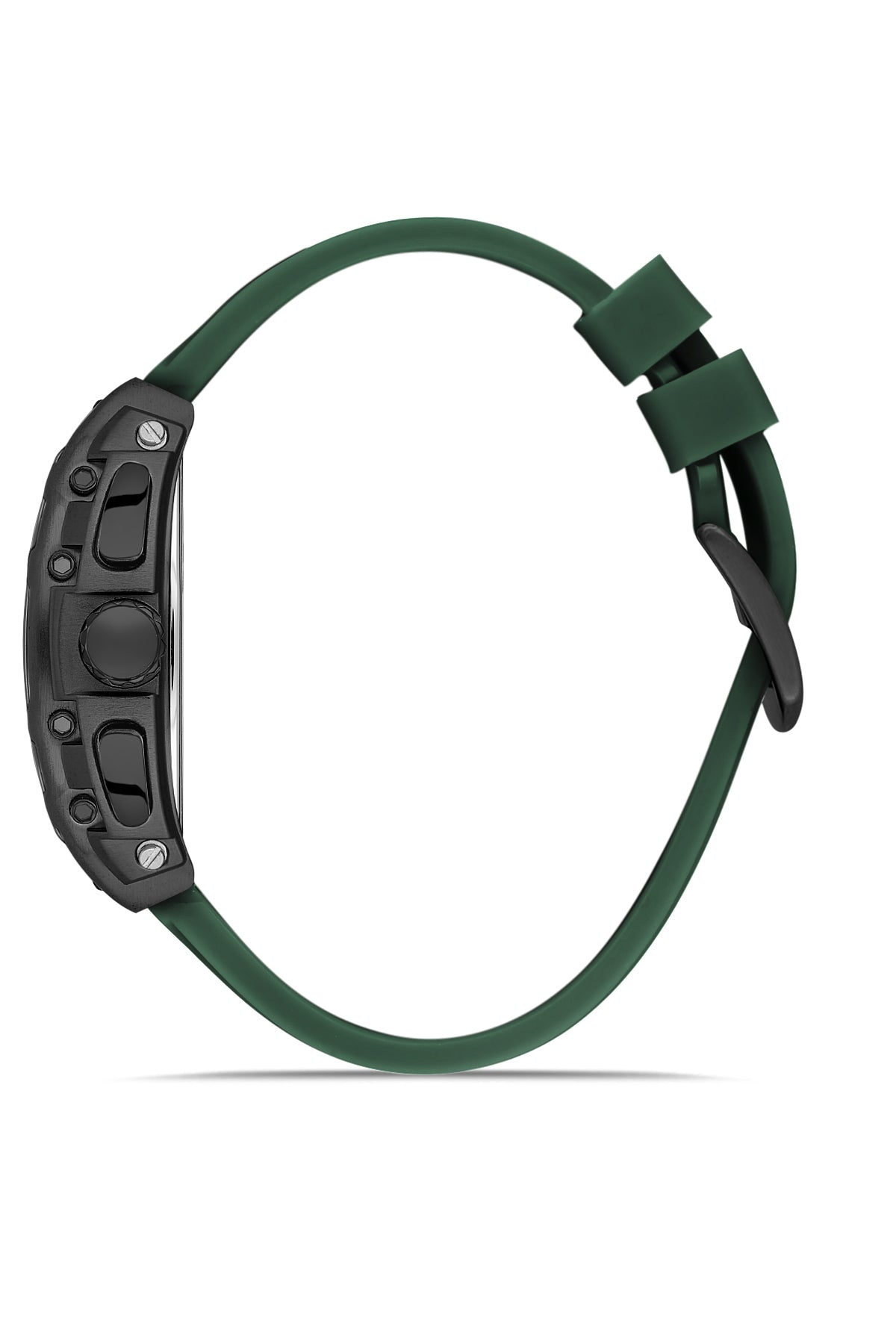 DAVID GUNER Siyah Kadranlı ve Yeşil Kayışlı Multi Fonksiyonlu Erkek Kol Saati