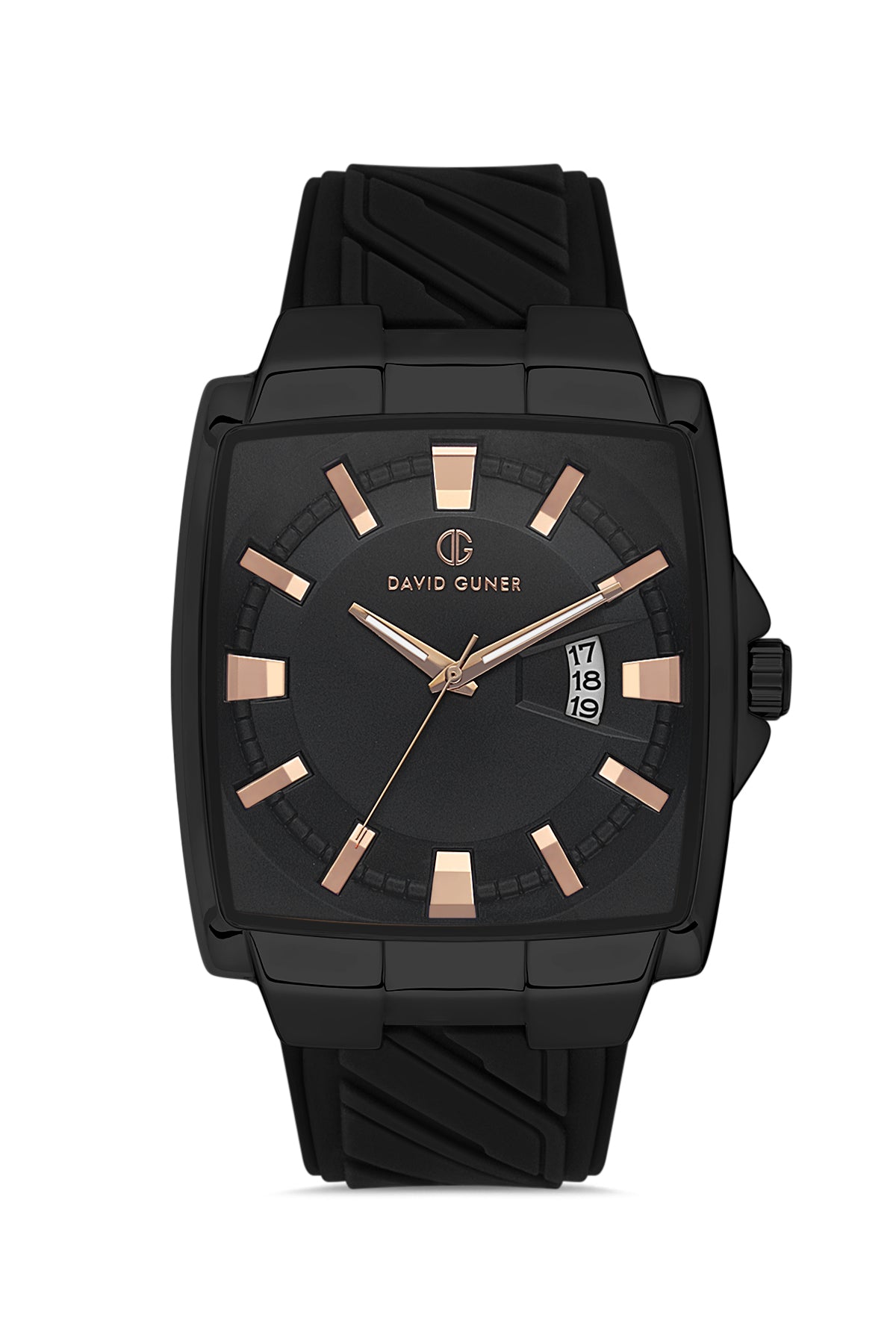 DAVID GUNER Siyah Kaplamalı Siyah Kadranlı Erkek Kol Saati - DG-8622GD-G2