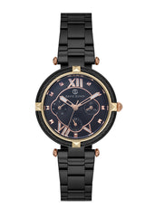 DAVID GUNER SİYAH KAPLAMALI SİYAH KADRANLI KADIN KOL SAATİ - DG-8176LA-G2