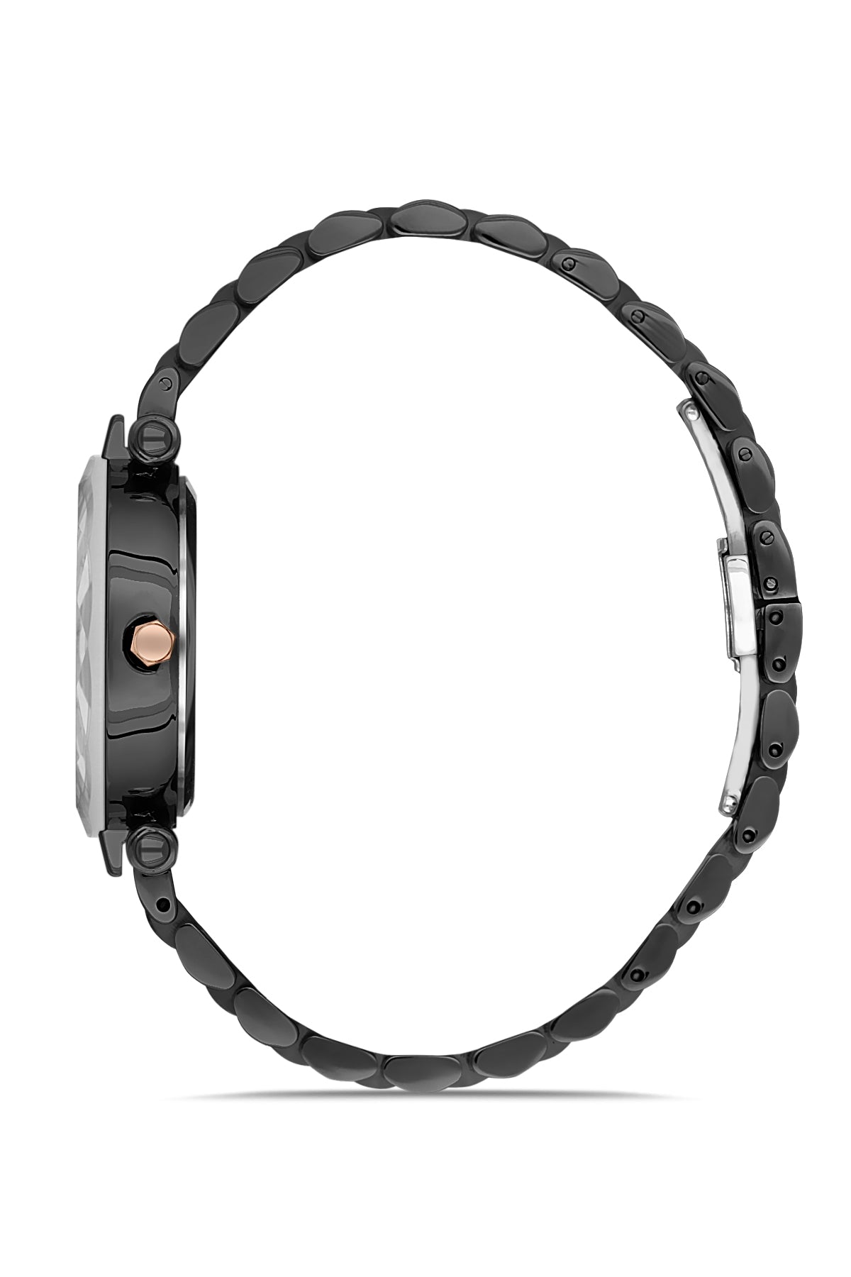 DAVID GUNER SİYAH KAPLAMALI SİYAH KADRANLI KADIN KOL SAATİ DG-8183LA-G2