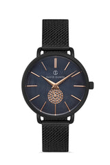 DAVID GUNER SİYAH KAPLAMALI SİYAH KADRANLI KADIN KOL SAATİ DG-8261LC-G2E